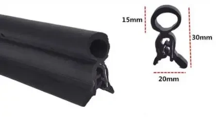 2 m U-shaped rubber sealing strip car door cabinet sealing strip anti-collision soundproof sealing strip 20 different models