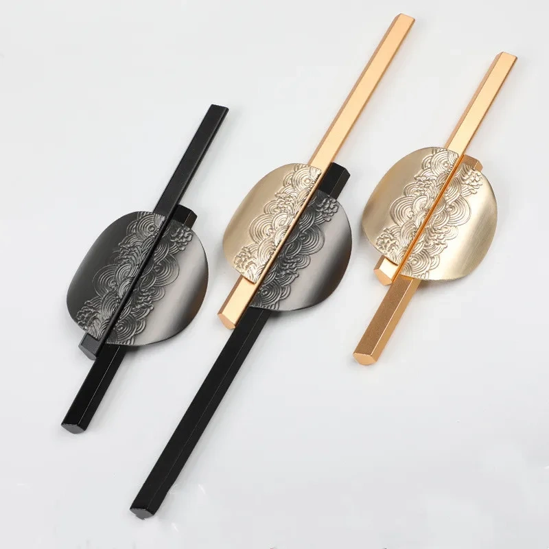 Zinc Alloy Handle Creative Nordic Handle Golden Black American Cabinet Handle Simple Wardrobe Drawer