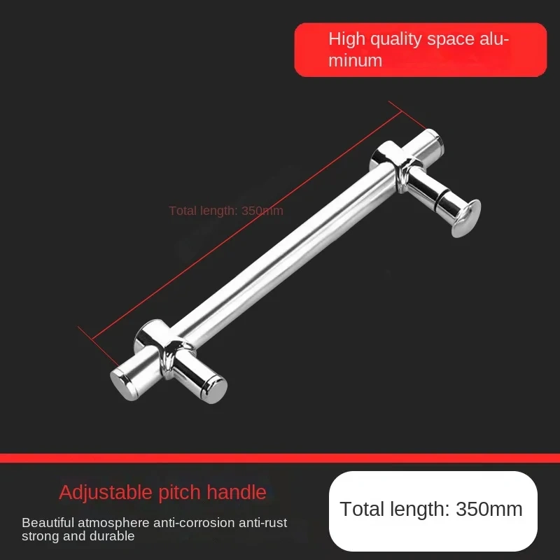 1PC Bathroom Glass Door Handle , Hole Distance Adjustable Shower Room Handle, Shower Door Handle 145mm