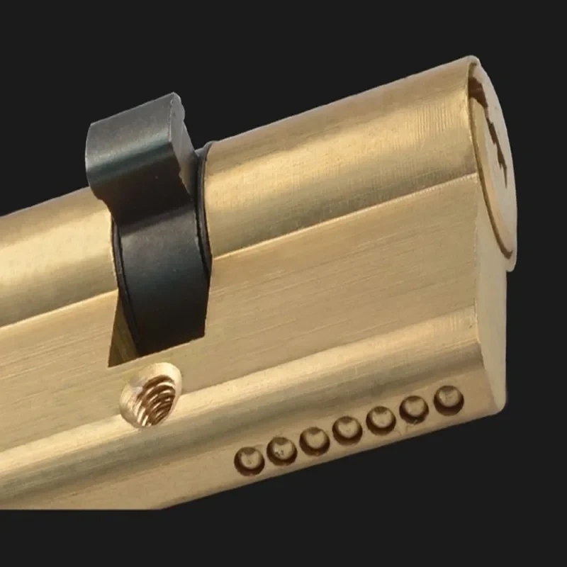 Door Cylinder Biased Lock 65 70 80 90 115mm Cylinder AB Key Anti-Theft Entrance Brass Door Lock Lengthened Core Extended Keys