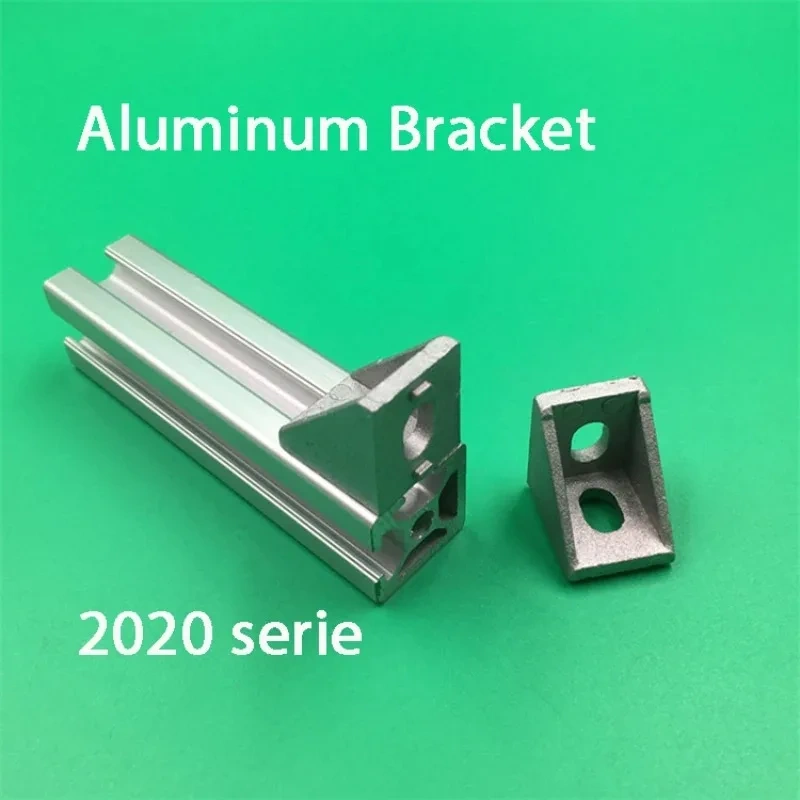100pcs 2020 Brackets Corner fitting angle aluminum 20x20Corner Bracket 20x20x17mm Solid Cast For 20mm Extrusion CNC Routers