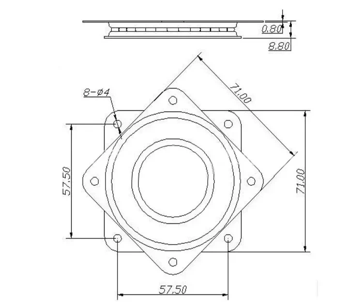 3'' Small Exhibition Turntable Bearing Swivel Plate Lazy Susan! Great For Mechanical Projects Hardware Fitting