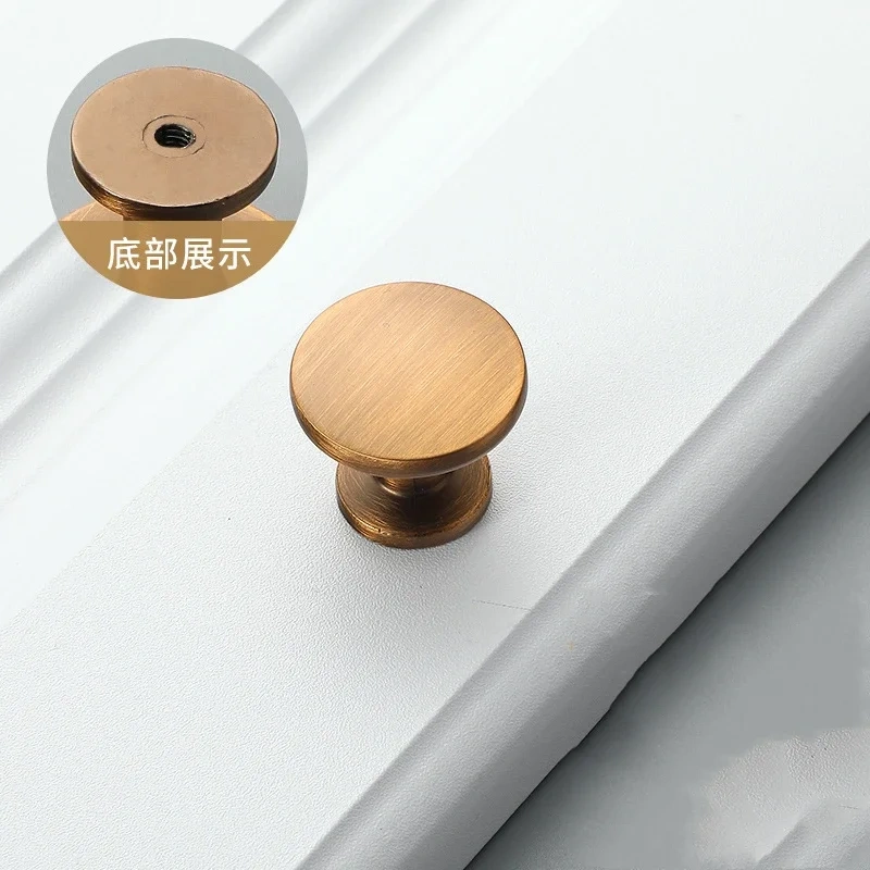 Yellow Bronze Furniture Handle Vintage European Style Bronze Kitchen Cabinet Handles Drawer Knobs Door Pulls Hardware