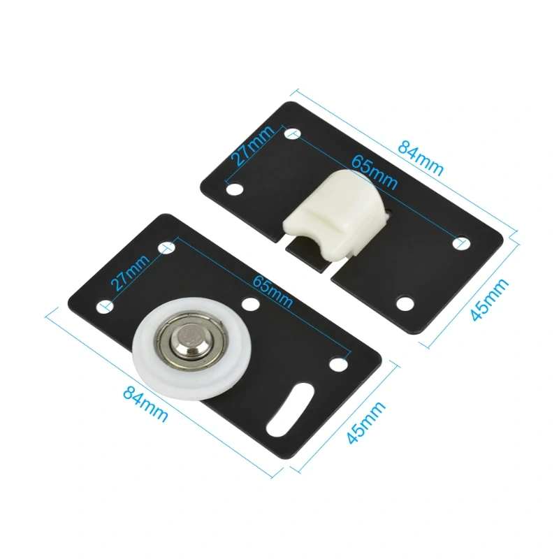 2pair Door Rollers Stainless Steel Sliding Door Wheel Cabinet Nylon Pulley Hanging Wheel For Wardrobe Furniture Hardware
