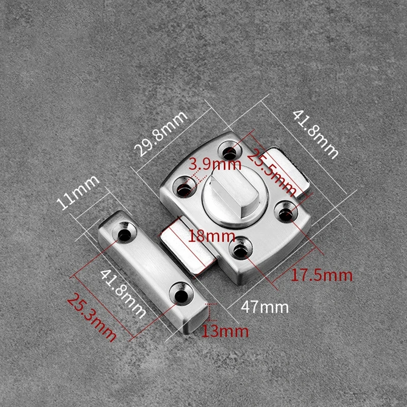 Home Safety Privacy WC Latch Vacant Engaged Door Lock Toilet Shower cubicles  Bathroom Turn Twist Bolt Privacy Catch Latch