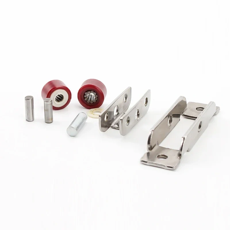 4Pcs Stainless steel Nylon Flat Concave Double Wheel Plastic steel Slide Doors Window pulley U-type ultra-silence Wheel