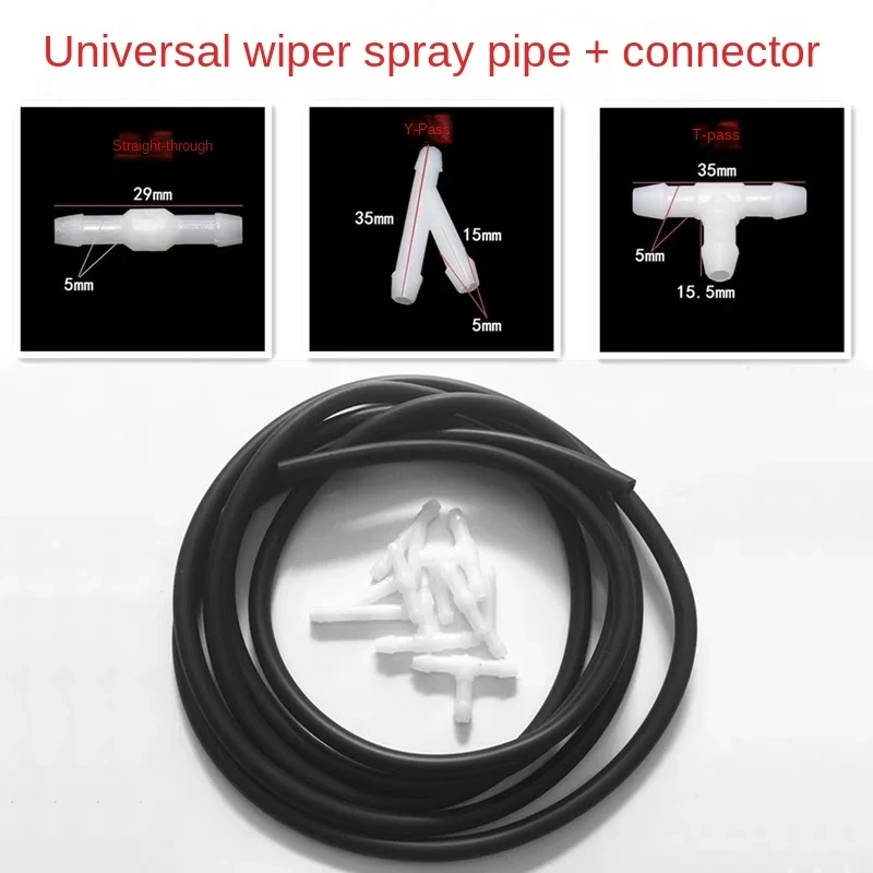 5meters 4mm x 7mm General auto wipers water pipe water spray nozzle connecting tube rubber hose for car