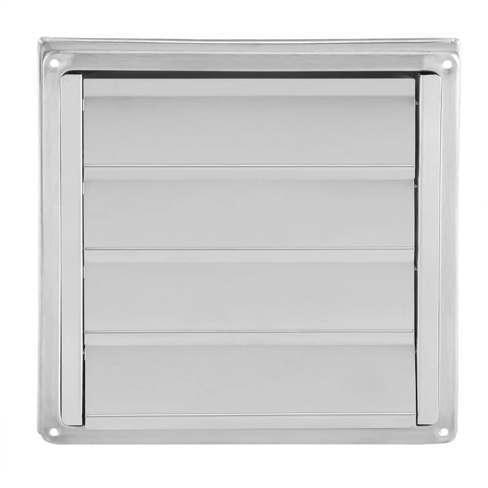 100mm Air Vent Stainless Steel Air Vent Duct Grill Wall Square Tumble Air Outlet Dryer Extractor Ventilation Cover Fan Outlet
