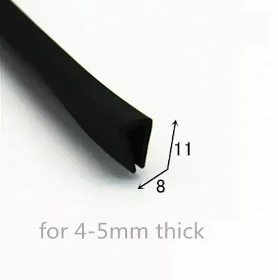 Rubber U Strip Edge Shield Encloser Bound Glass Metal Wood Panel Board Sheet forGlass Metal Wood Panel Board Sheet Cabinet