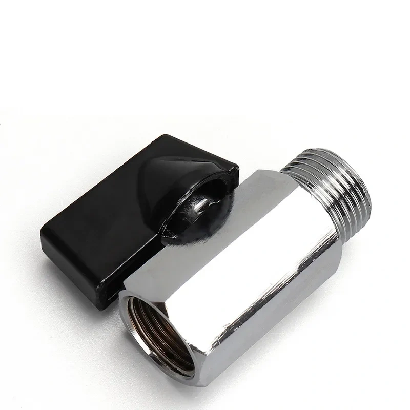 1/8" 1/4" 3/8" 1/2" Brass Ball Valve BSP Threaded Black Mini Valve Male To Female Air Compressor Water Gas Oil Shut Off Valve