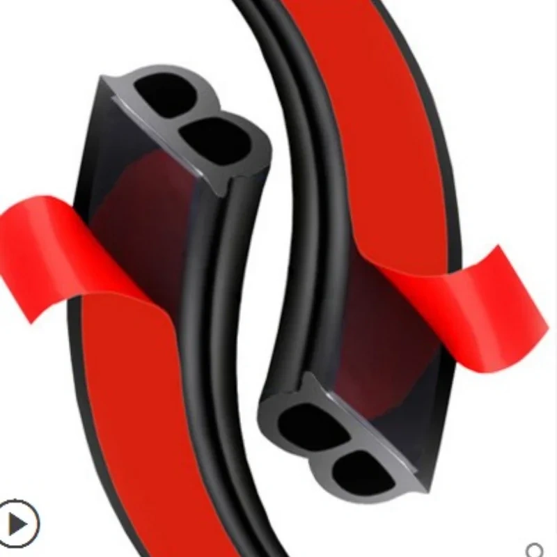 25M Double D Type Car Rubber Seal Strip Windproof Anti-Noise Dustproof Door Sealing Strips Car Styling Weatherstrips Door Seal