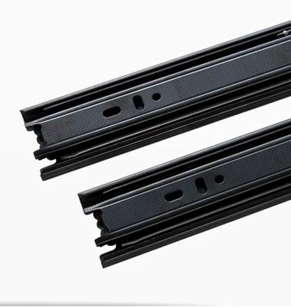 Drawer track drawer slide three rail drawer guide rail slide rail  furniture hardware fittings, slipway  2 pieces