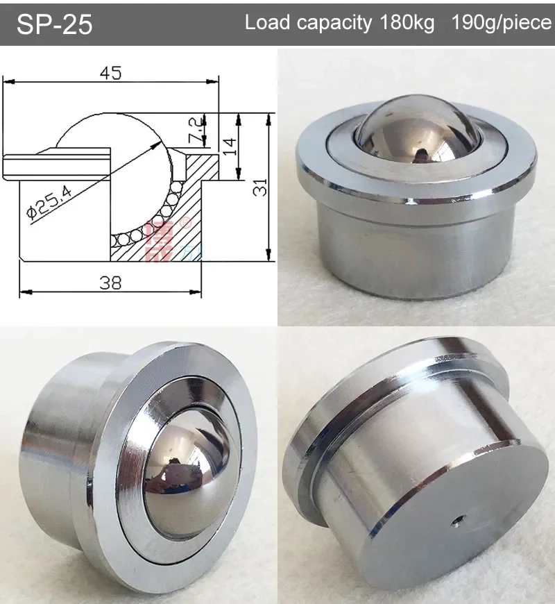 Factory outlets SP8/12/15/22/25 Precision universal Ball bearing casters/wheel,Scroll flexible,Transmission systefurniture wheel