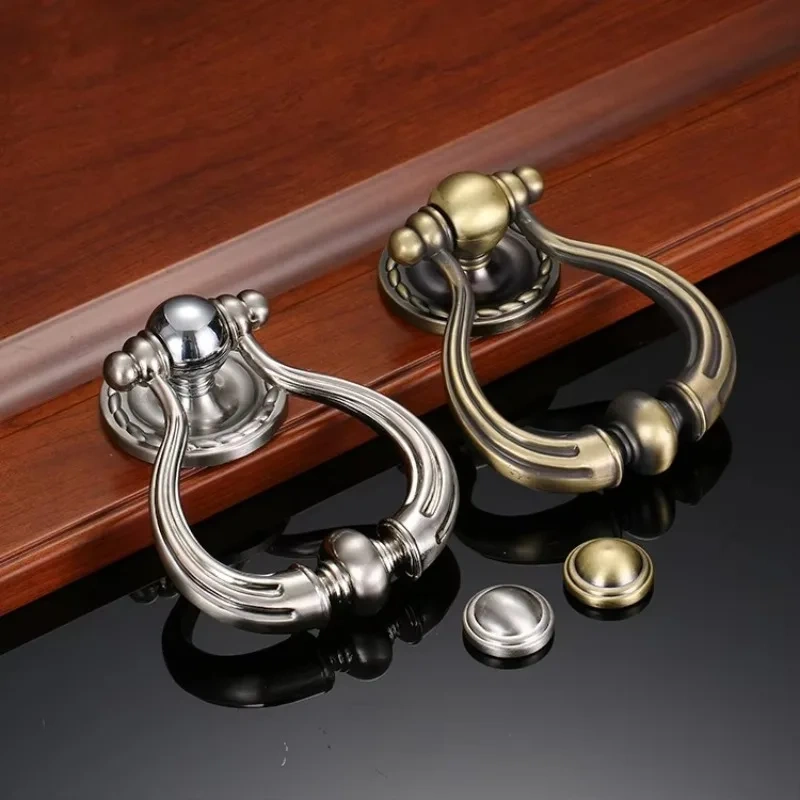 Retro European Simple Door Knocker Luxury Door Knock Ring Handle Zinc Alloy Door Knobs and Pulls Furniture Decor Hardware