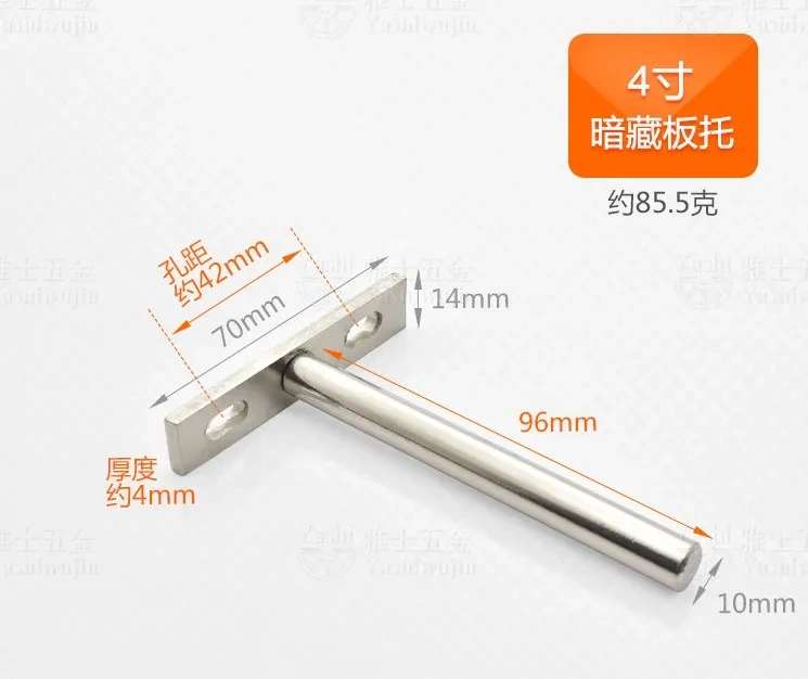 10PCS 3"4"5" Folding Shelf Support Bracket Hidden Floating Wall Shelf Support Brackets for Heavy Duty Bracket T Shape Screw