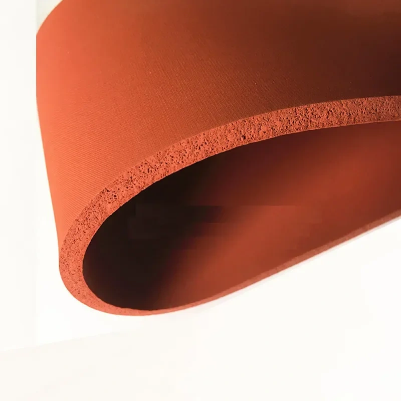 Silicone Foam Sponge Plate Sheet Board Heat Insulation Blanket Strip Square 500 x 500 x 12mm Red