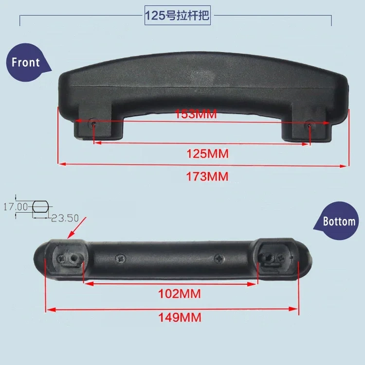 Luggage Hardware Suitcase Repair Parts Handle Travel Case Pull Rod Cipher Suitcase Hand Carry General Handle PVC