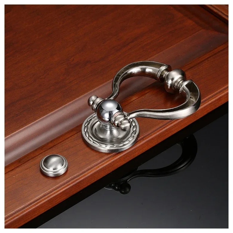 Retro European Simple Door Knocker Luxury Door Knock Ring Handle Zinc Alloy Door Knobs and Pulls Furniture Decor Hardware