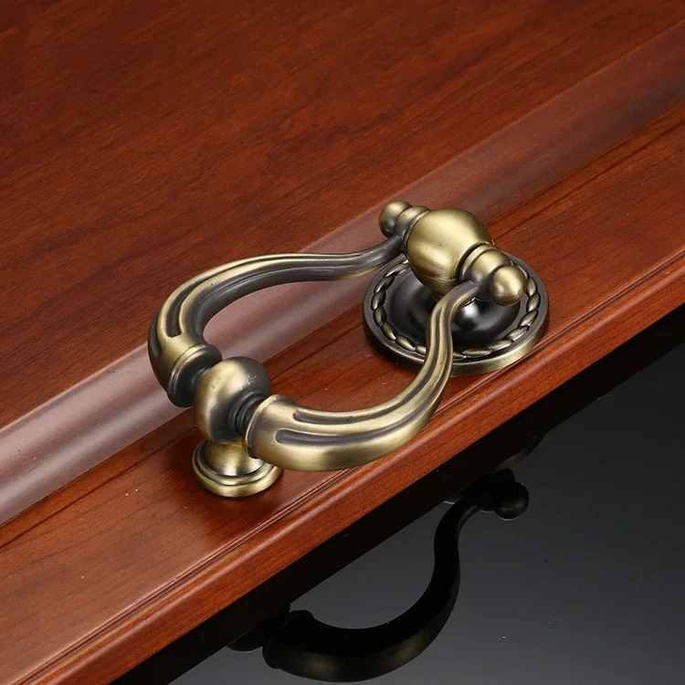 Retro European Simple Door Knocker Luxury Door Knock Ring Handle Zinc Alloy Door Knobs and Pulls Furniture Decor Hardware