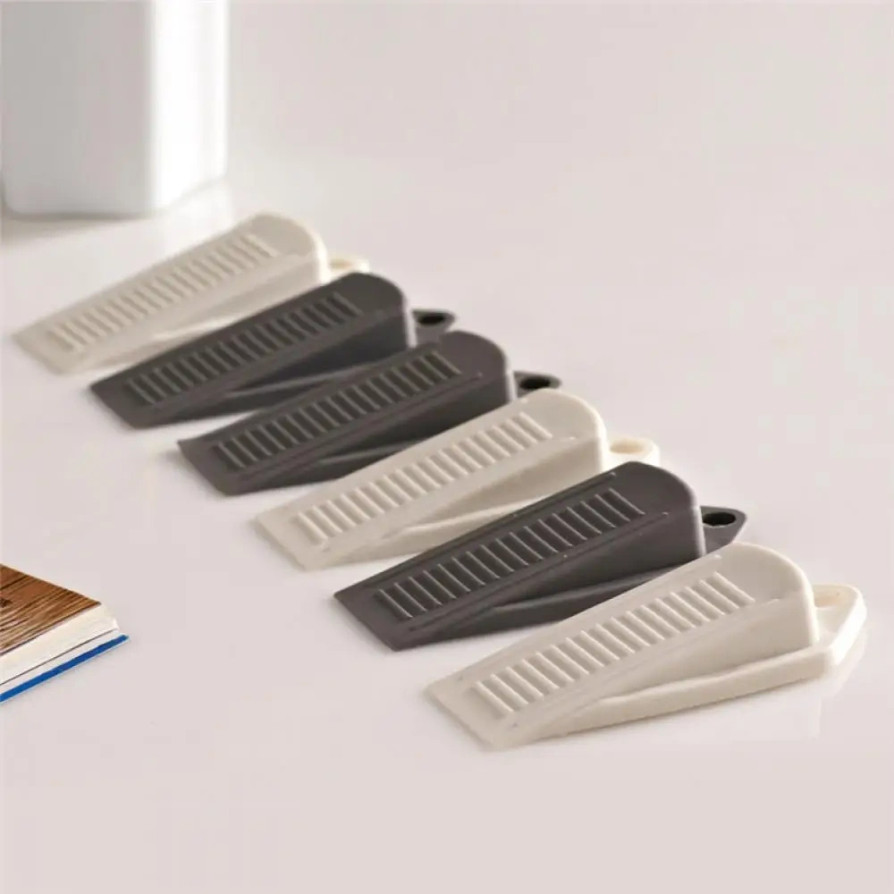 2pcs Door Wedge Shaped Rubber Door Stops Non-Slip Black Rubber Door Buffers for Office Home America Floor Door Stopper