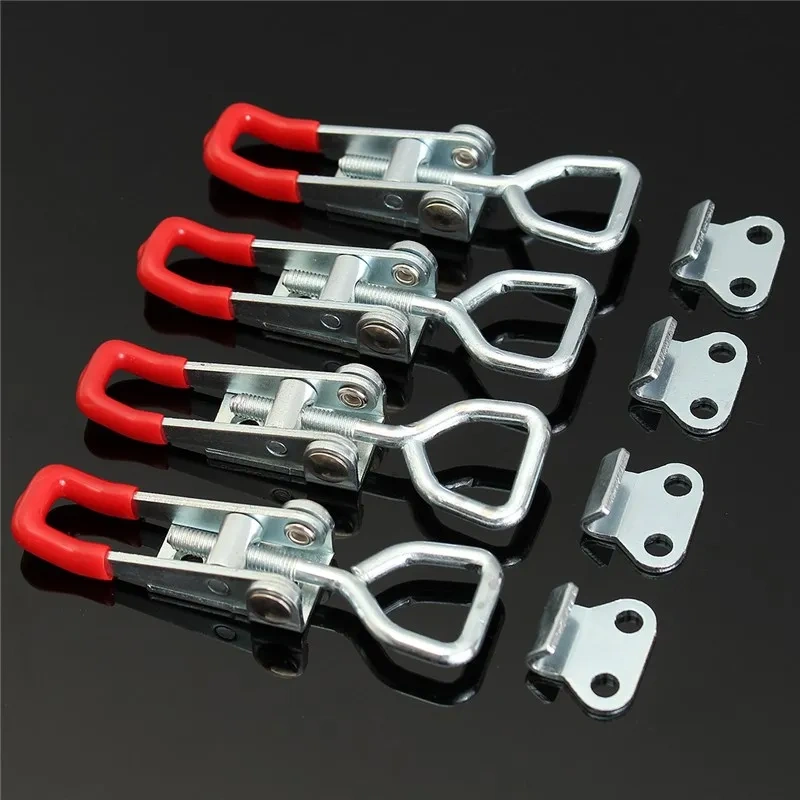 4pcs Galvanized Iron Spring Loaded Toggle Case Box Chest Trunk Latch Catches Hasp Durable Galvanized Iron Top Quality