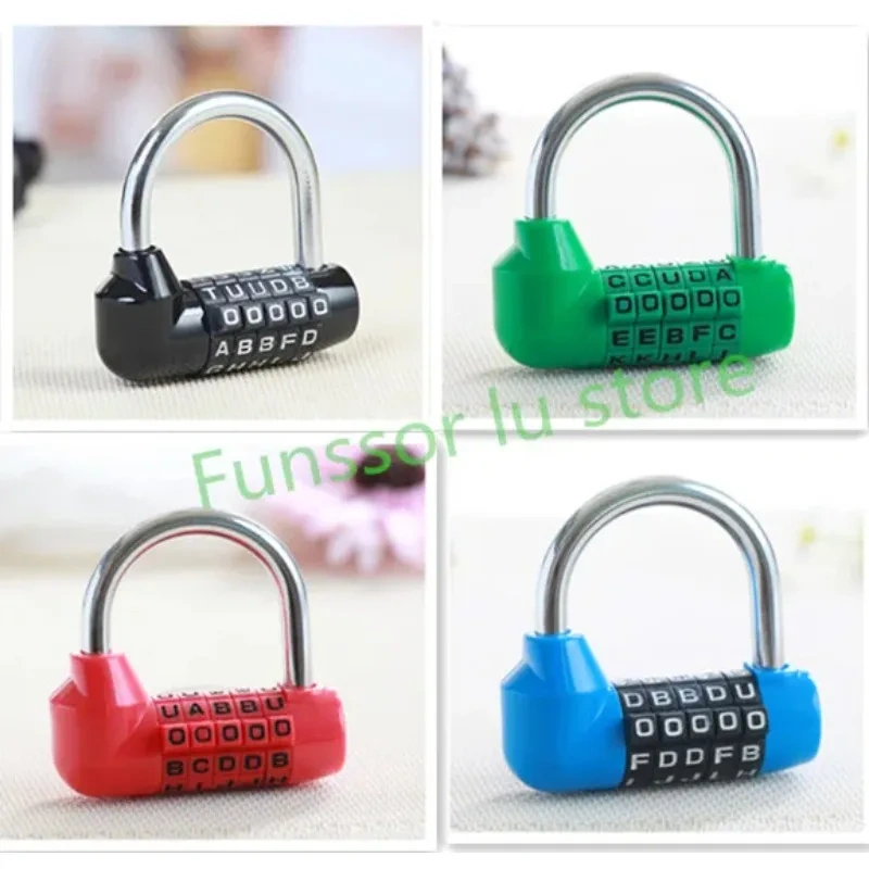 5 Letter Zinc Alloy Combination Padlock Code Password Lock Door Cabinet Drawer Bike Motorcycle Student Locker