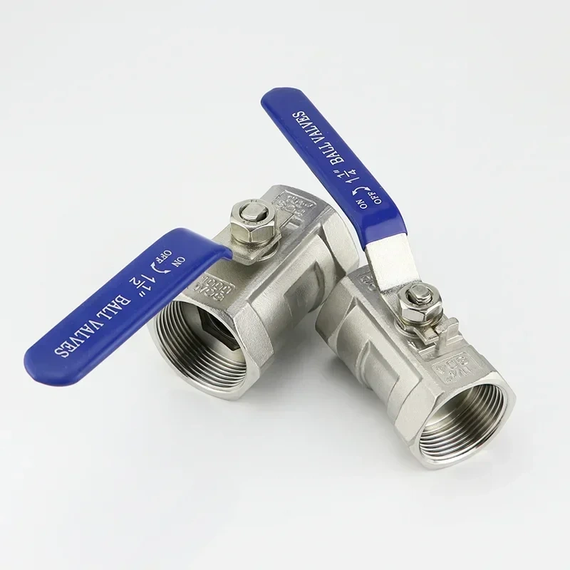 1/4" 3/8" 3/4" 1" 1-1/4"1-1/2" 2” BSPT Stainless Steel SS304 Pipe Ball Valve Female Threaded Sanitary ON-OFF Ball Valve Straight
