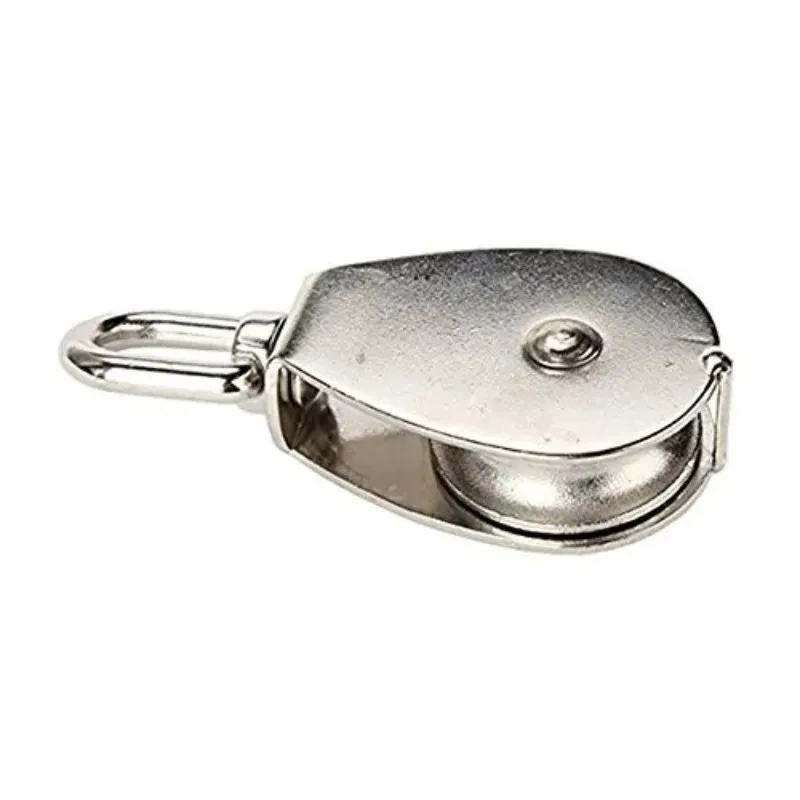 M50 Stainless Steel Single Wheel Swivel Pulley Block 400kg Wire Pulley  Swivel Lifting Rope Pulley Block For Wire Rope Durable