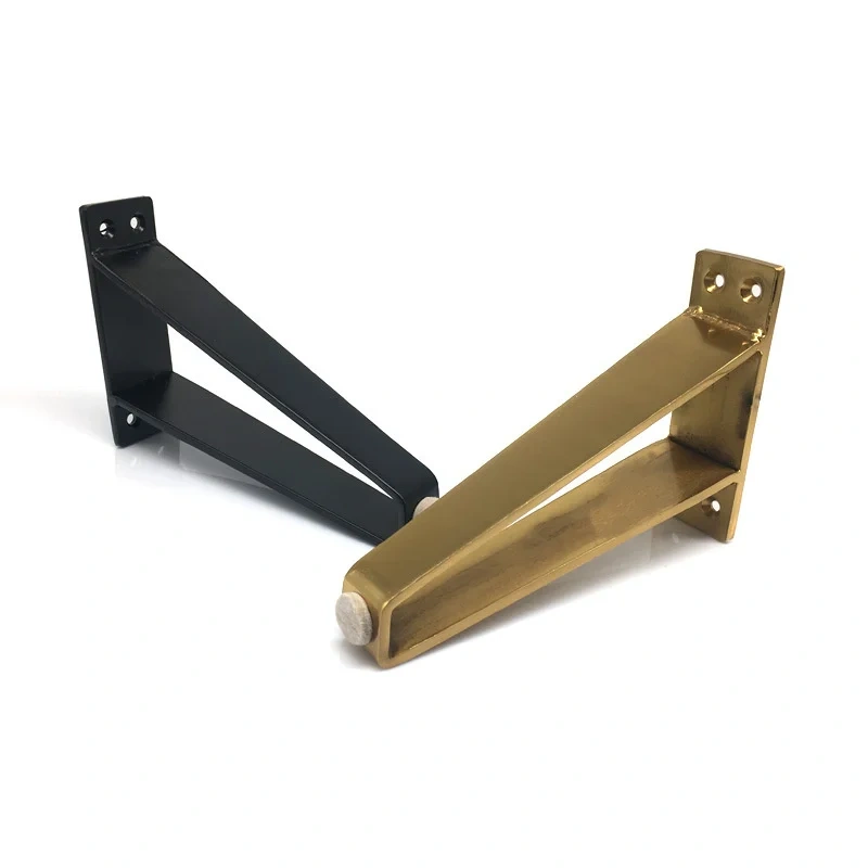 2pcs U-shaped gold hairpin table Desk leg bracket protector solid iron support leg for furniture Sofa cabinet Chair DIY hardware
