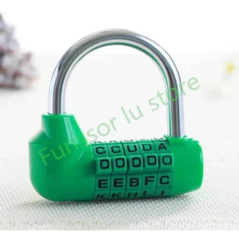 5 Letter Zinc Alloy Combination Padlock Code Password Lock Door Cabinet Drawer Bike Motorcycle Student Locker