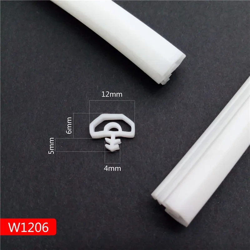1m new generation of silicon rubber sealing strips crash soundproof door thong strip door/window sealed slot type square premium