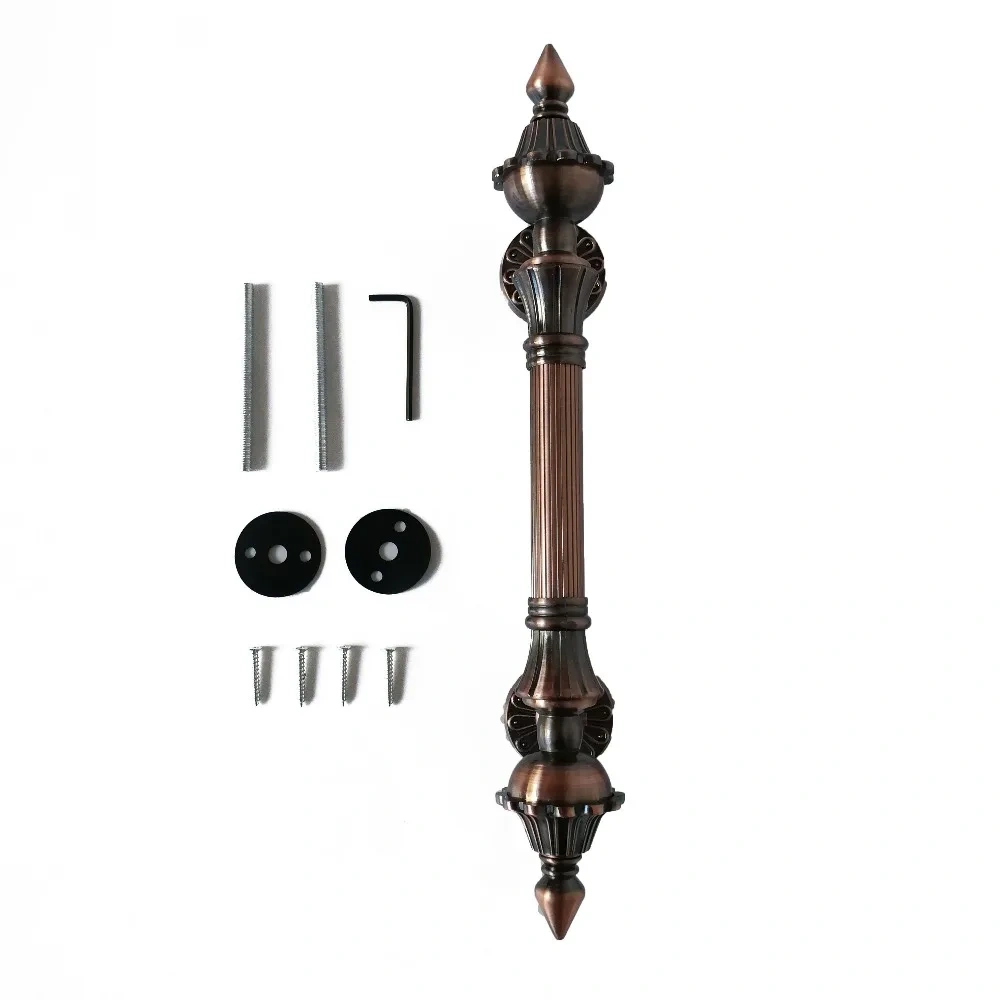 European retro push door handles antique wooden door handle and knobs for outdoor gate door hardware