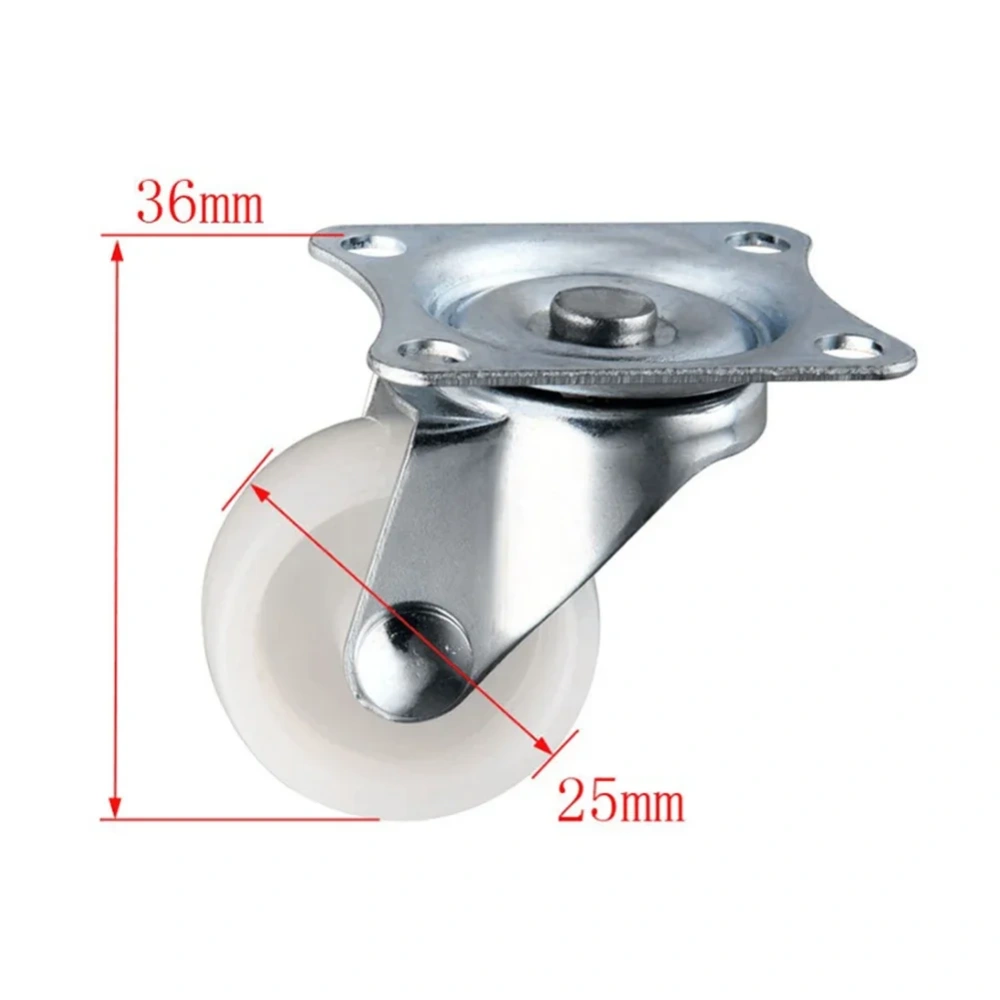 25mm Furniture Casters Stroller Wheel Swivel Caster With Rubber Mount Ball Bearing Wheels Heavy Wheel Household Accessory