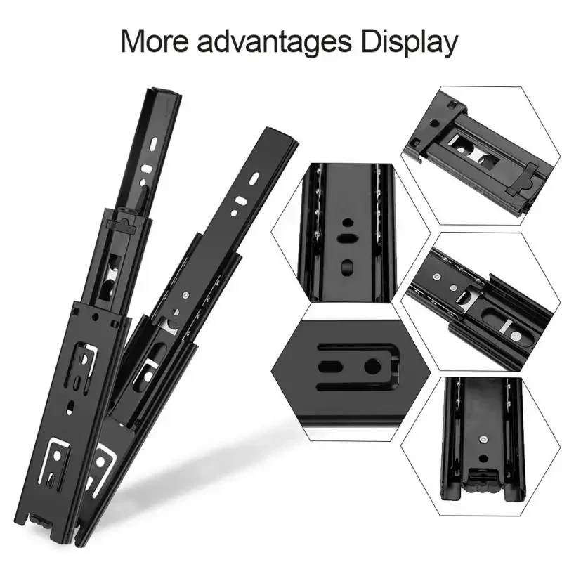 Mini Short Drawer Slides Full Extension Guide Rail Drawer Cupboard Furniture Hardware Set Accessories For Home Kitchen Steel