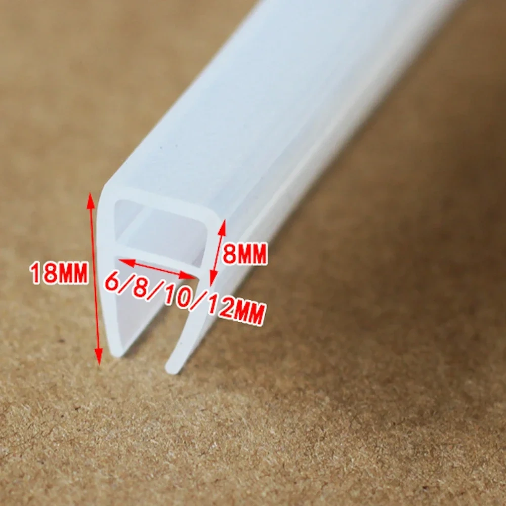 Silicone Seals Sliding Door Screen Shower Door Window Barn Bathroom Sealing 6 8 10 12mm Glass Fixture Accessories