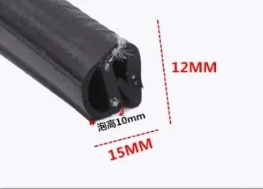 2 m U-shaped rubber sealing strip car door cabinet sealing strip anti-collision soundproof sealing strip 20 different models