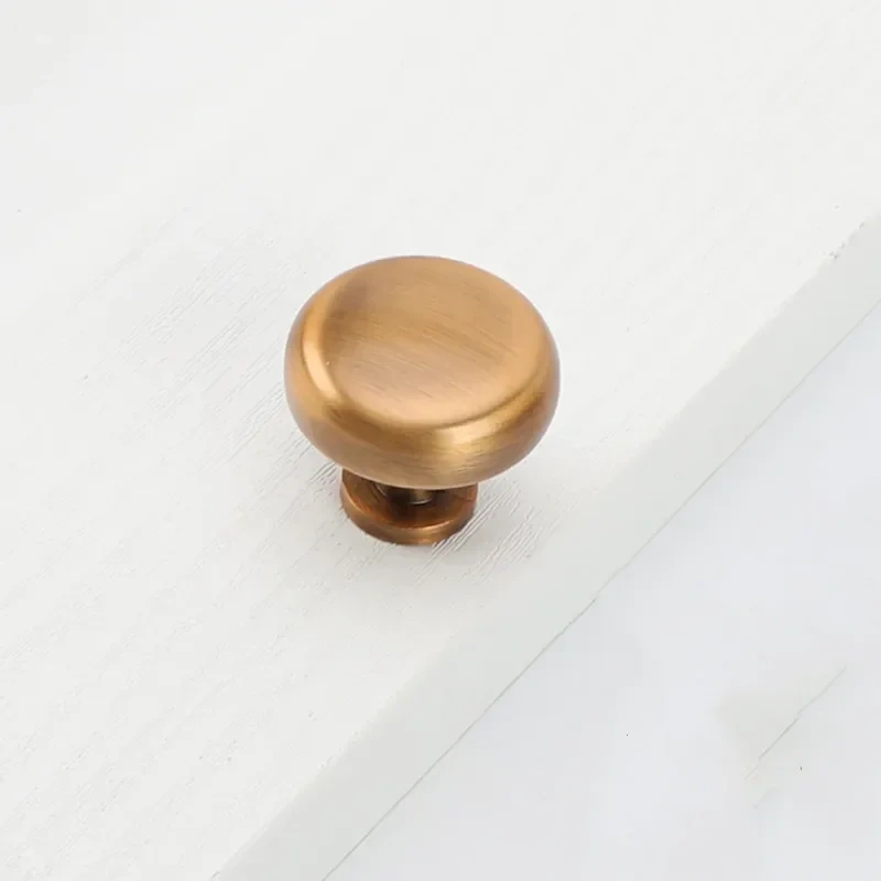 Yellow Bronze Furniture Handle Vintage European Style Bronze Kitchen Cabinet Handles Drawer Knobs Door Pulls Hardware