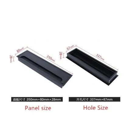 Aluminum alloy rectangular desk cable grommets wire hole cover Cable Outlet Port  Surface  table cable hole Furniture Hardware