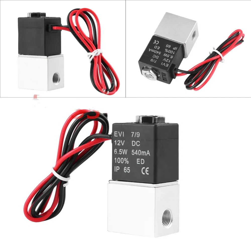 DC 12V 24V 110V 220V Solenoid Valve 1/4" 1/8" 2 Way Normally Closed Direct-acting Pneumatic Valves For Water Air Gas