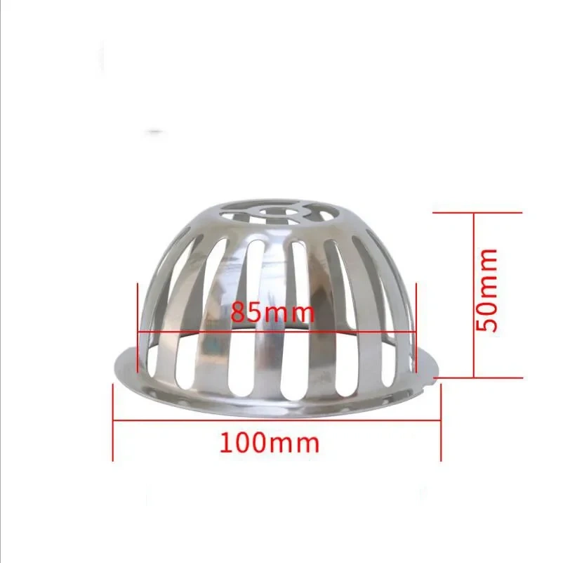 304 Stainless Steel Anti-clogging Roof Floor Drain Roof Gutter Sewer Drain Pipe Anti-rat Filter Large Displacement Rain Strainer