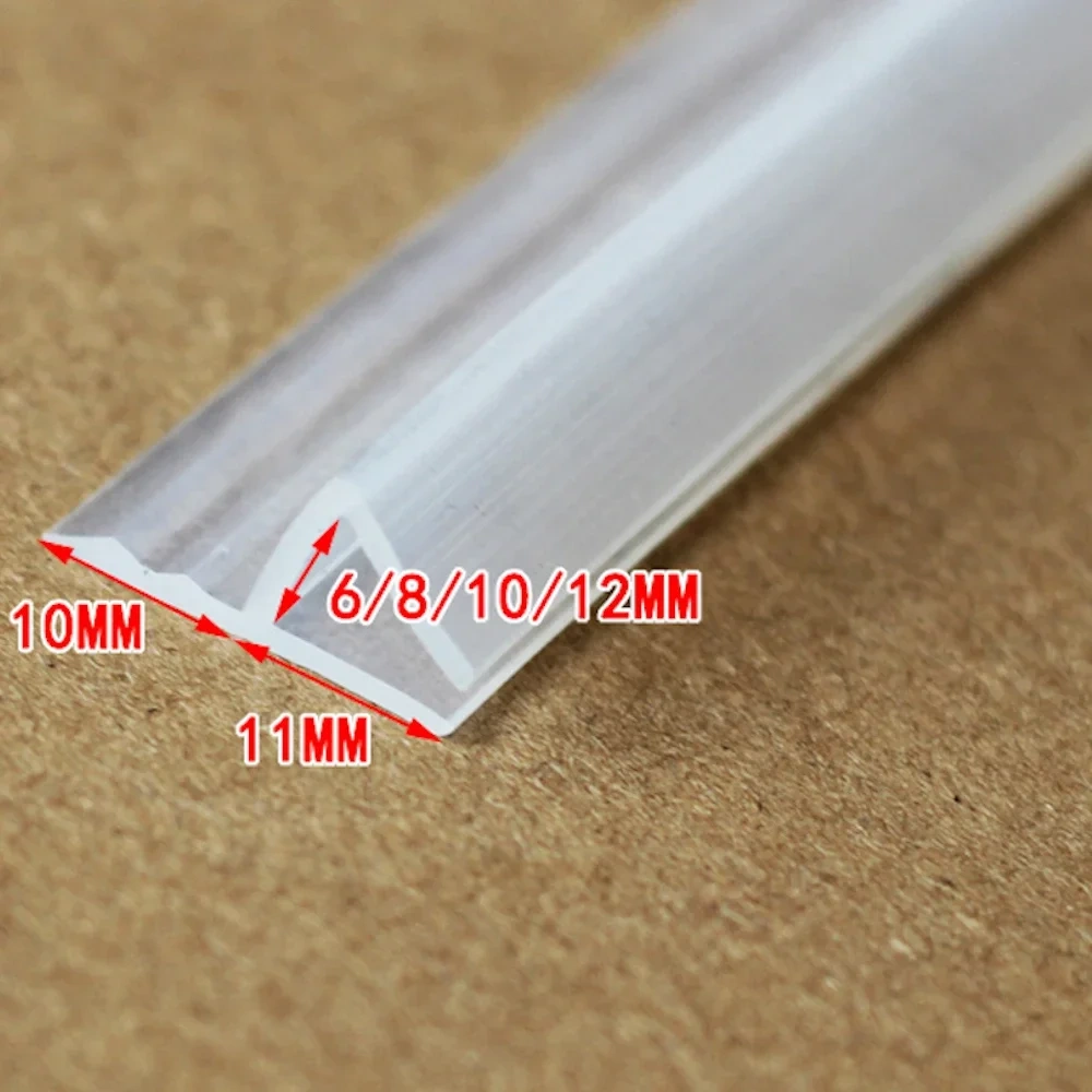 Silicone Seals Sliding Door Screen Shower Door Window Barn Bathroom Sealing 6 8 10 12mm Glass Fixture Accessories