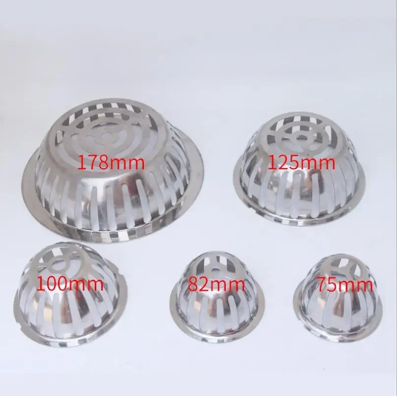 304 Stainless Steel Anti-clogging Roof Floor Drain Roof Gutter Sewer Drain Pipe Anti-rat Filter Large Displacement Rain Strainer