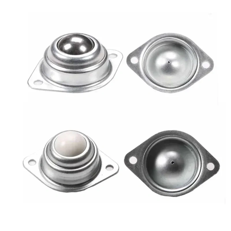 4pcs Metal Steel Swivel Ball Caster Wheel Car Robot Universal Eye Round Wheel For Machinery Trolleys Furniture Hardware
