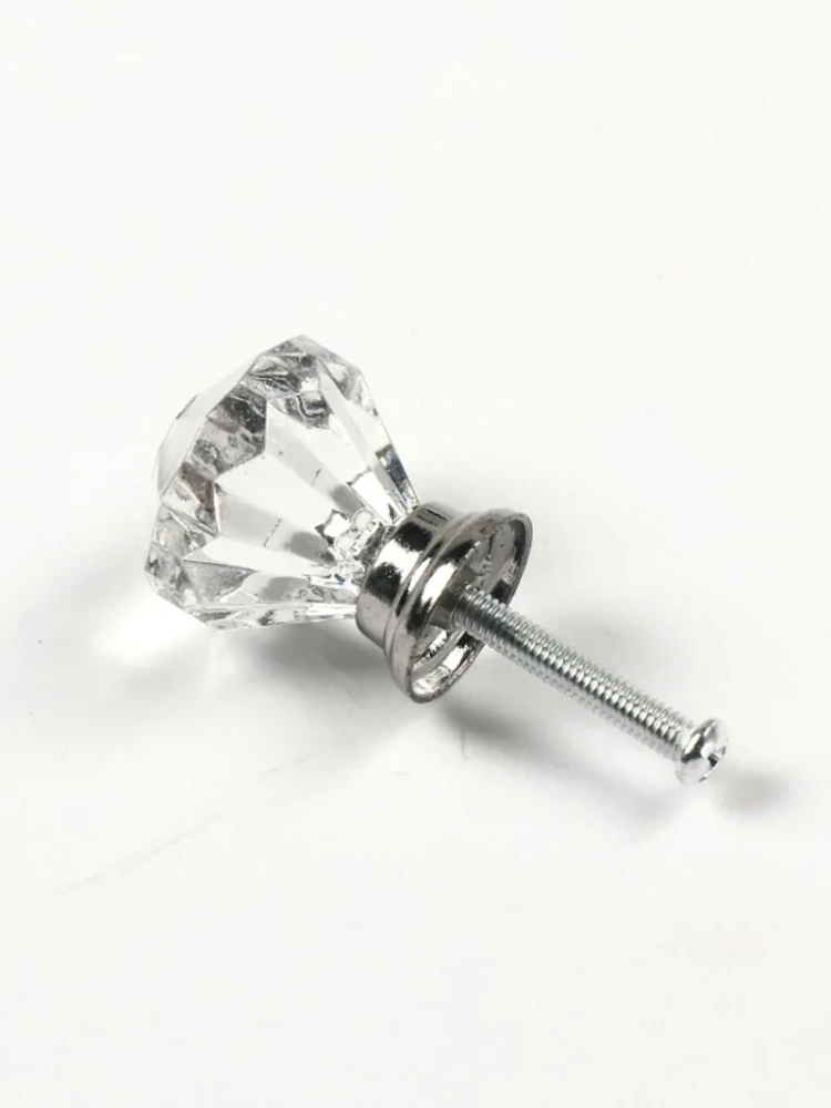 12pcs Clear Acrylic 30mm Diamond Shape Knob Cupboard Drawer Pull Handle Knobs Brand New Knobs and Kandles for Furniture Drawers