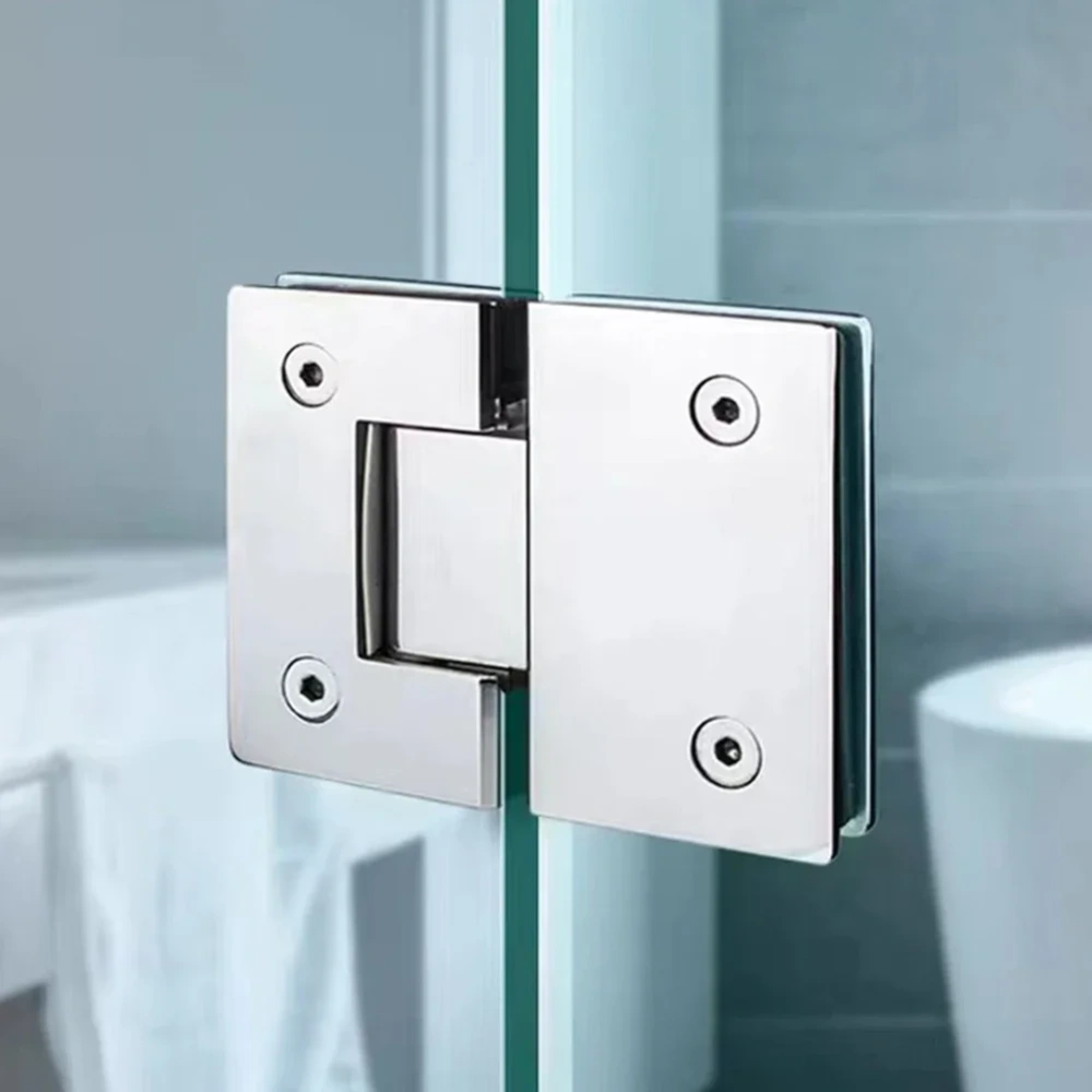 180 Degrees Showcase Clip 304 Stainless Steel Heavy Duty Glass Bracket Clamp Shower Door Hinge Furniture Hinge Replacement Parts