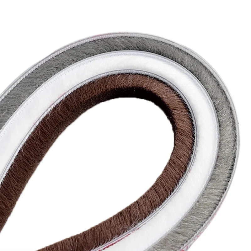 10meters 7*6 7*12 7*8 20*15 Self-adhesive Sealing Wind-proof Brush Strip For Home Door Window Sound Insulation Strip Gasket tap