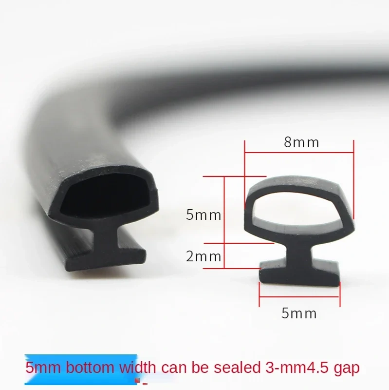 10M Bottom Width 5/6/7mm Sealing Strips Bridge Aluminum Door/Window Sealed Plastic Strips Energy Saving