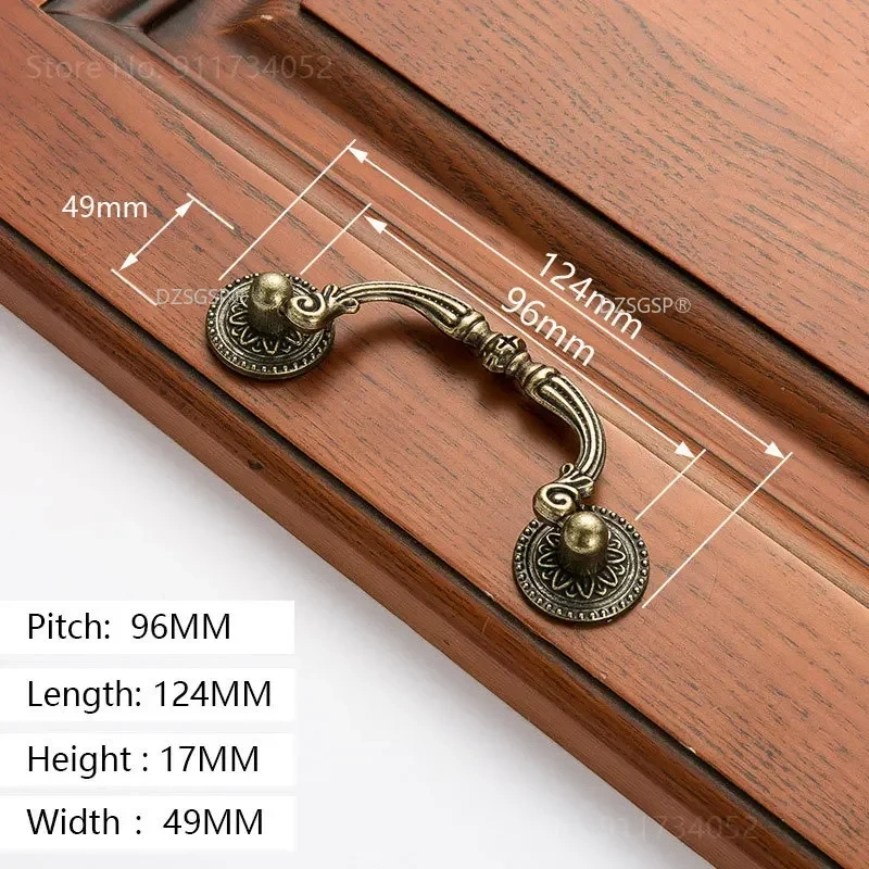 "Kitchen Cupboard Pull Square Cabinet Drawer Knobs Zinc Alloy Dresser Door Hardwares Antique Bronze   Bathroom Handles"