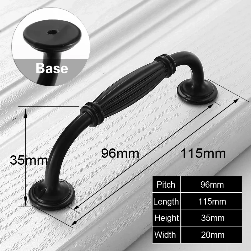 Black Handles for Furniture Cabinet Knobs and Handles Kitchen Handle Drawer Knobs Cabinet Pulls Cupboard Handles Knobs