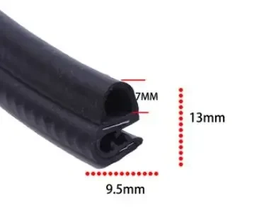 2 m U-shaped rubber sealing strip car door cabinet sealing strip anti-collision soundproof sealing strip 20 different models